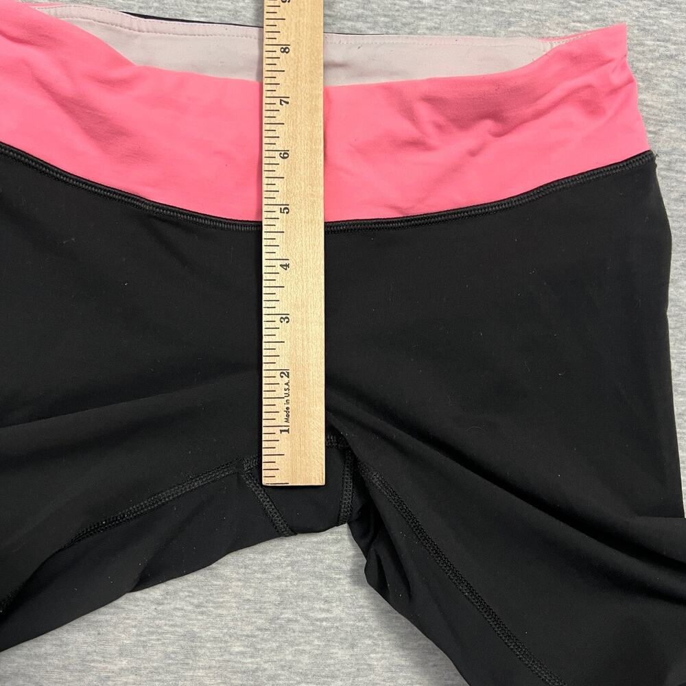 Lululemon Tights Womens 6 Fast Free Run Crop 17" Black Pink Reflective Yoga - Picture 9 of 11